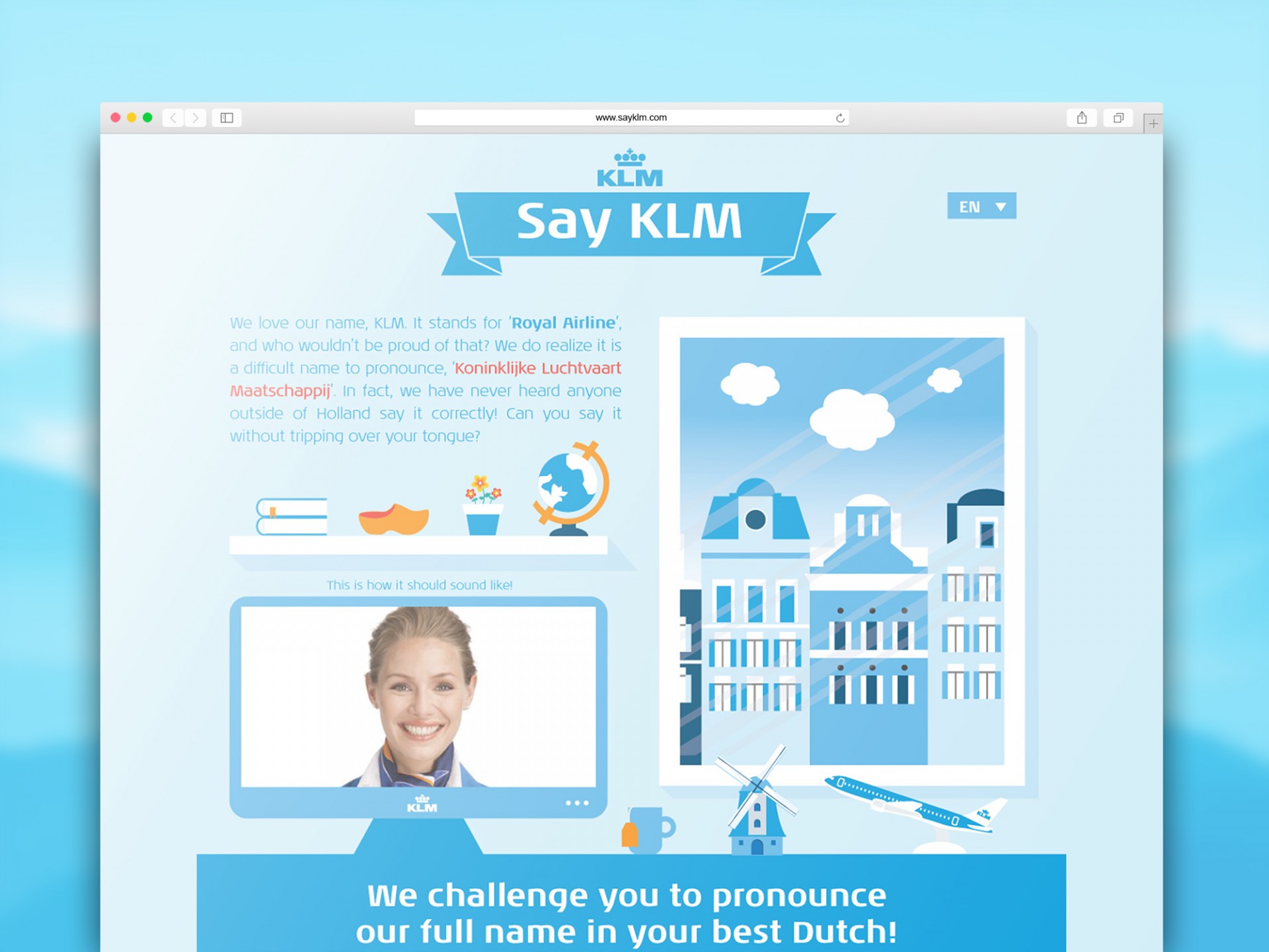KLM - Say KLM Mobile web design