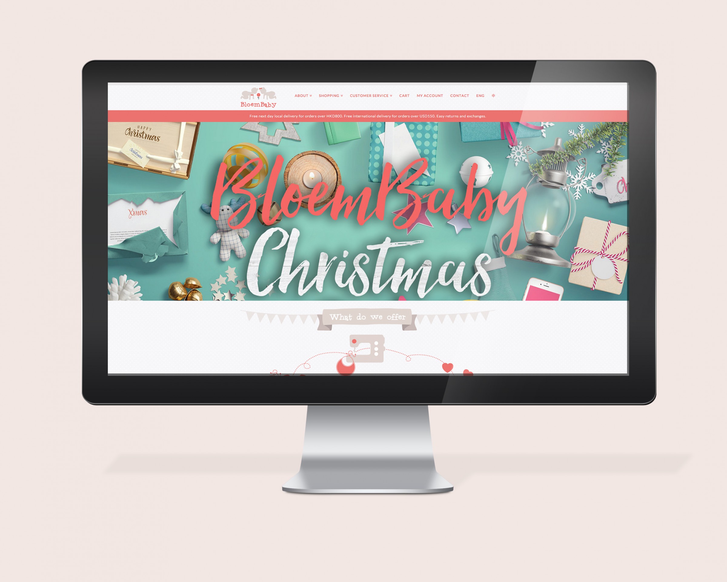 Bloem Baby website design, Ecommerce development, infographic design Hong Kong