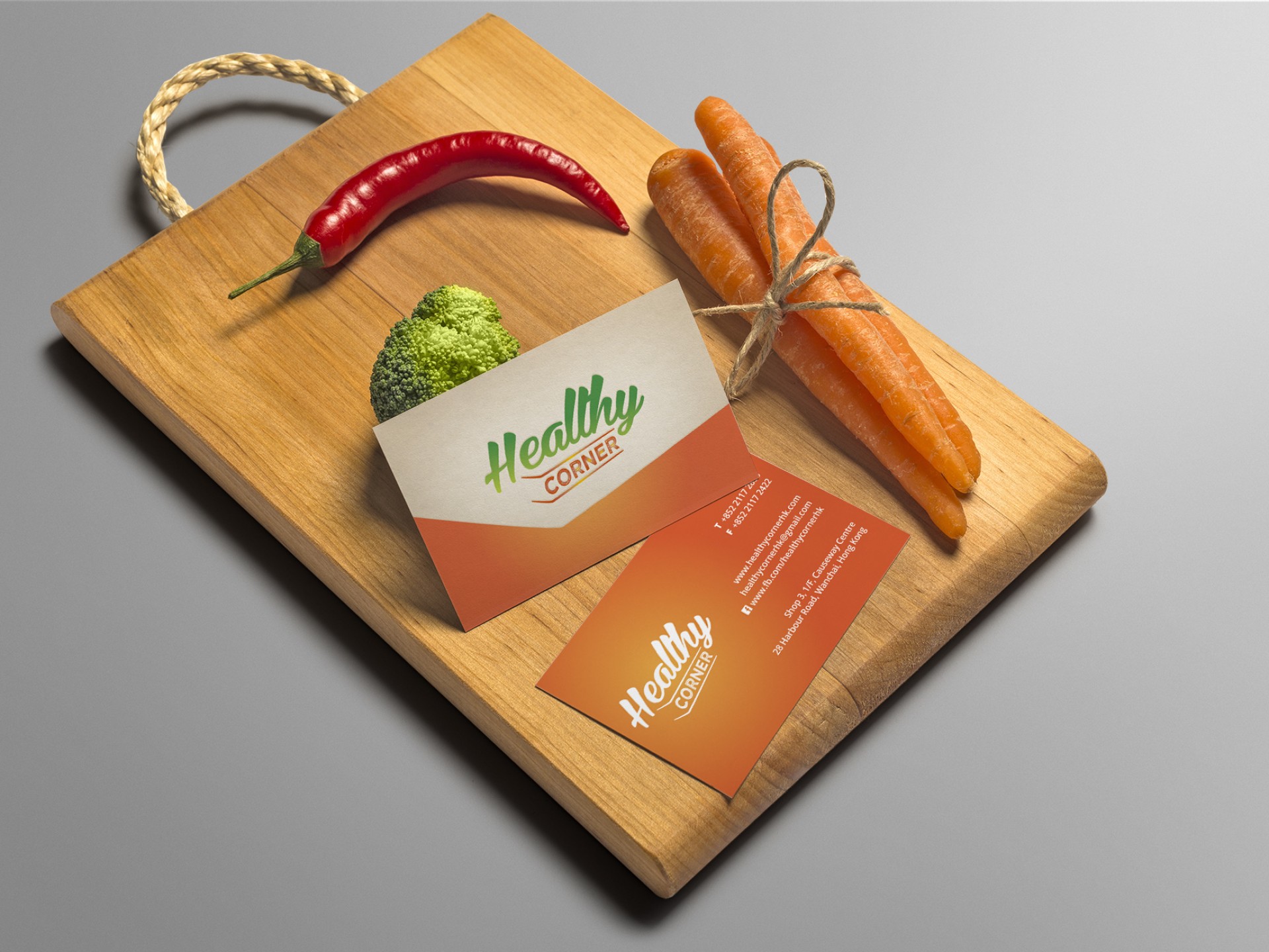 Healthy Corner - Business cards design