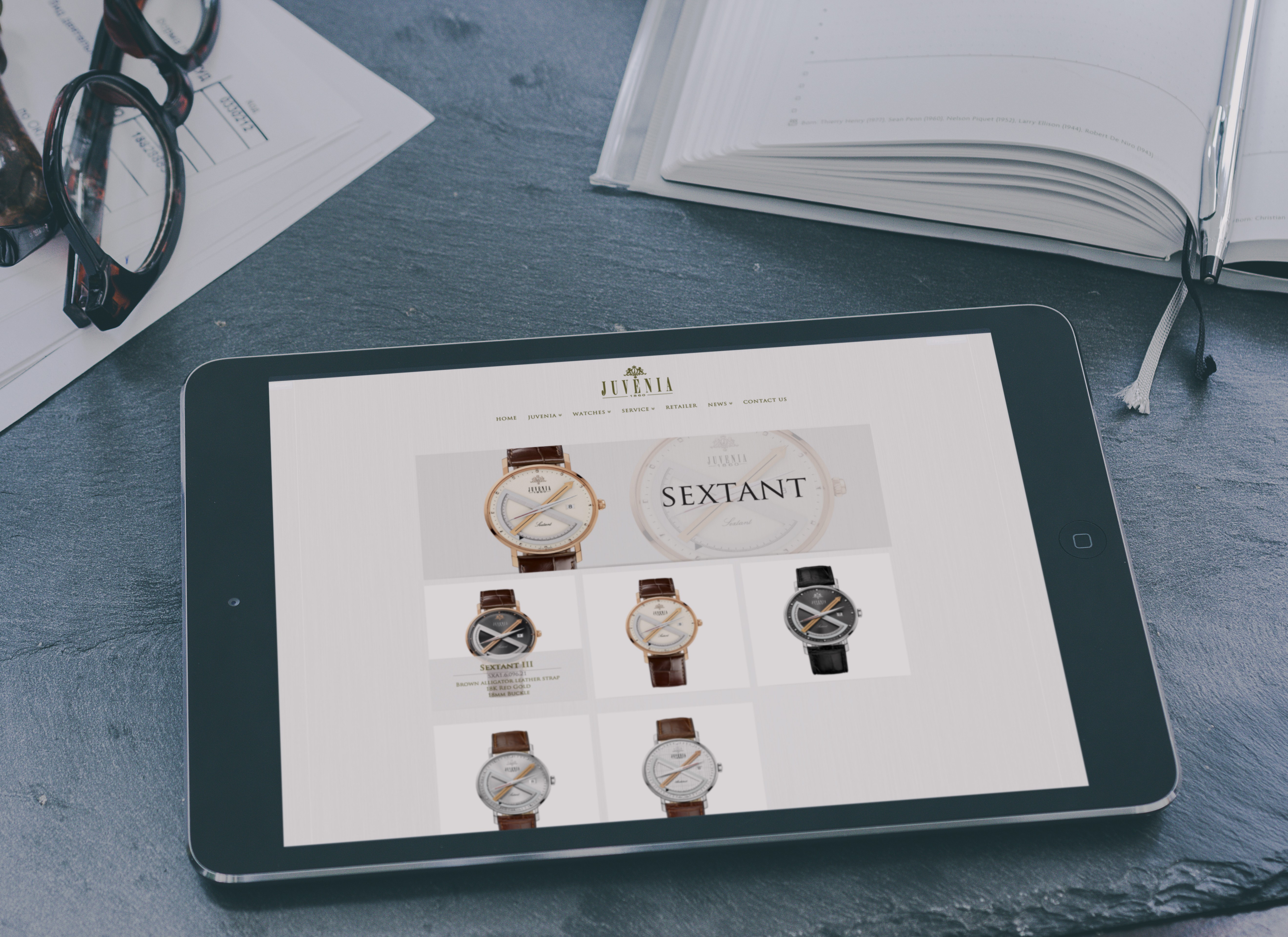 Juvenia - Luxurious Watch Website Design, Web Design, e-catalog Design