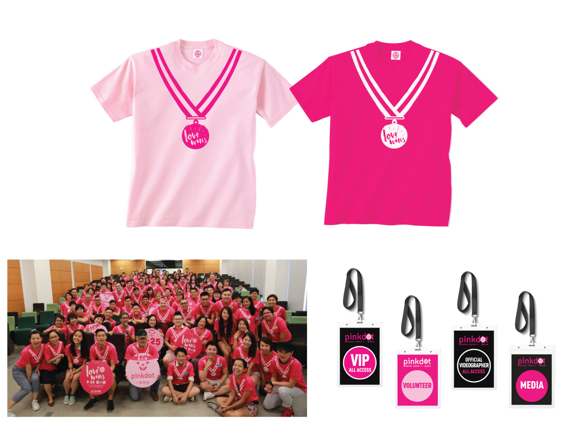 Pink Dot Hong Kong 2016 event key art, logo, branding, mascot and merchandise design