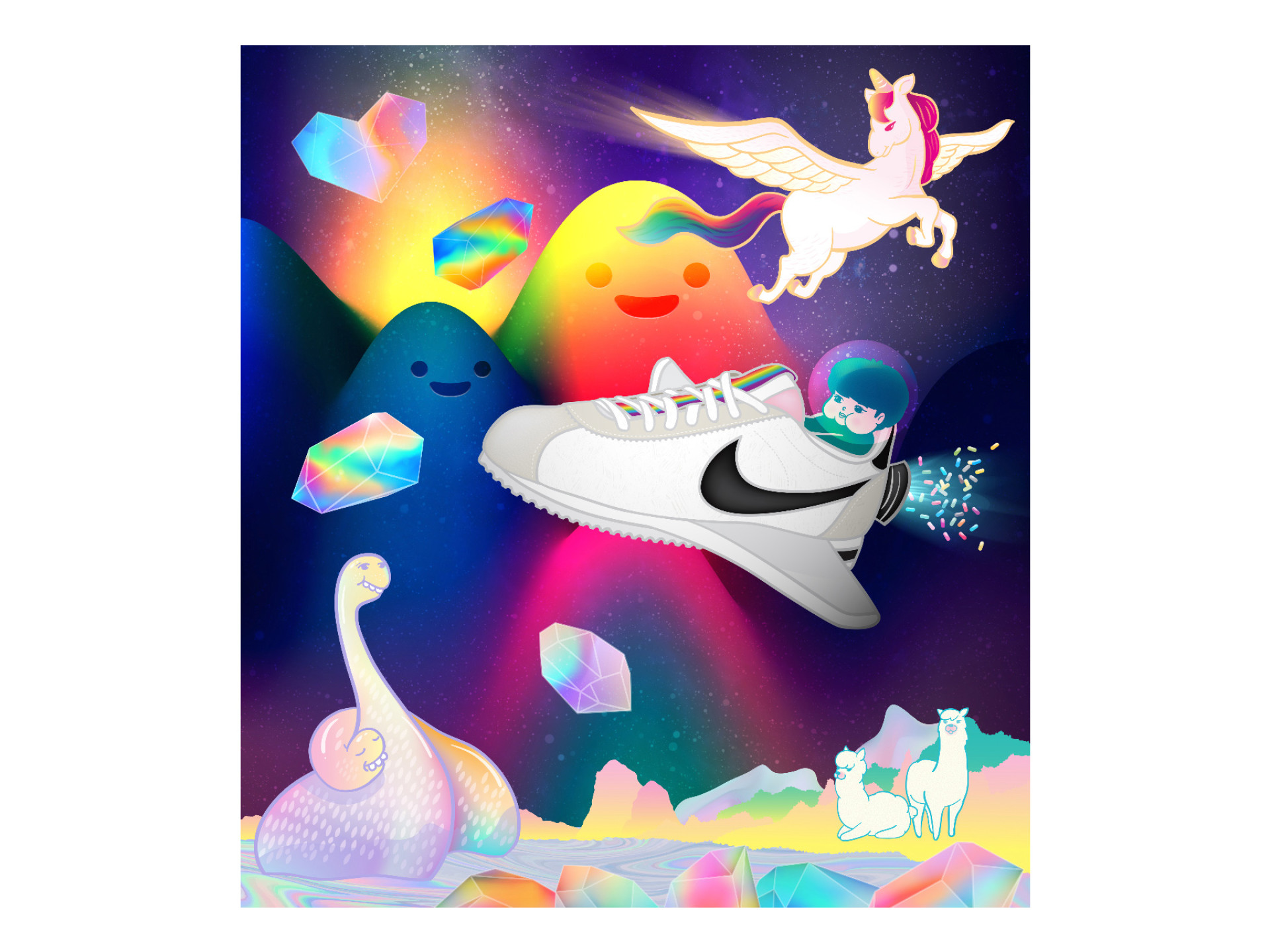 Hong Kong Nike Lab illustration by Crystal Jane Wong