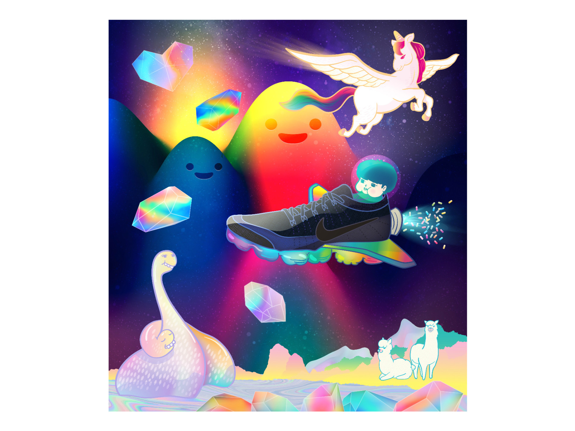 Hong Kong Nike Lab illustration by Crystal Jane Wong